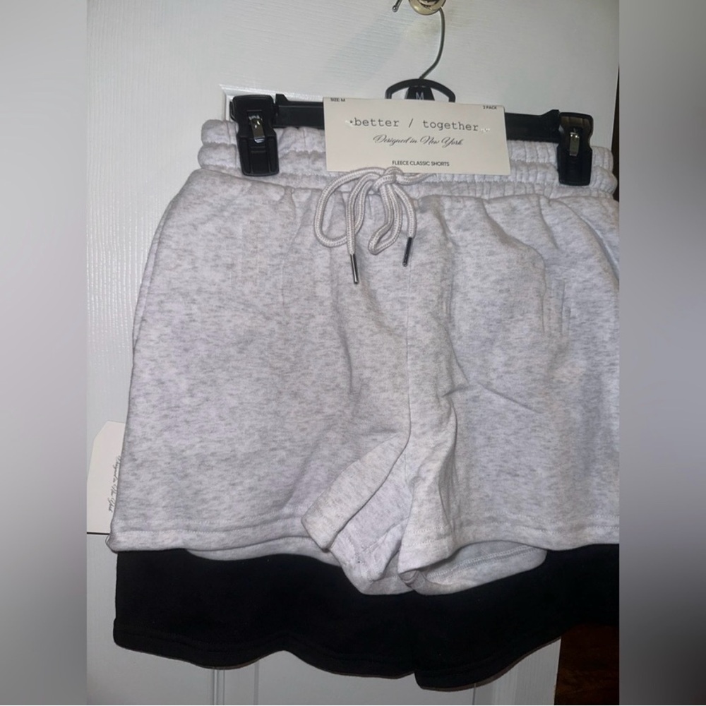 Better Together Women's Gray and Black Shorts DUO